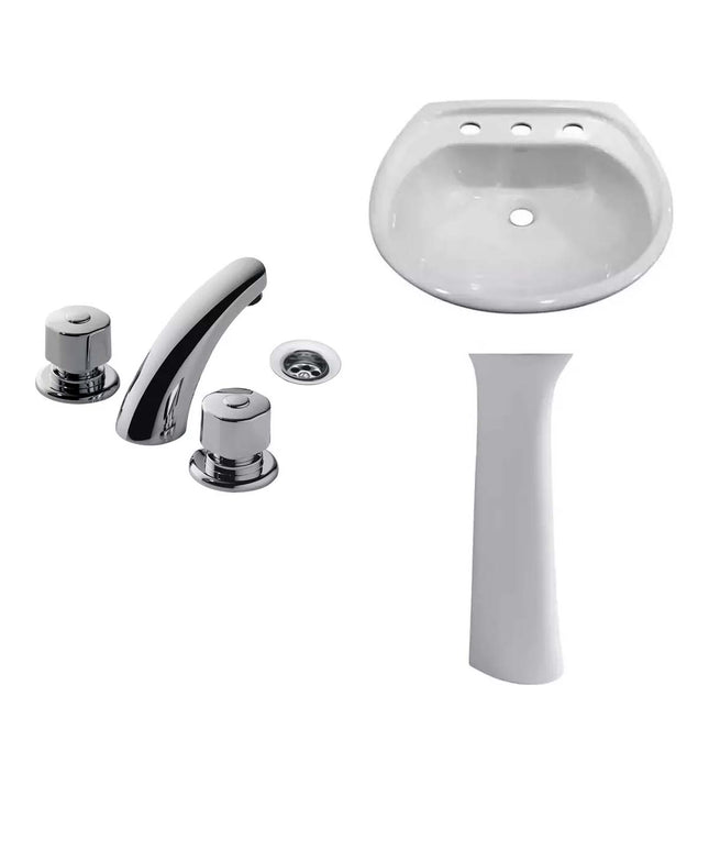 LAVATORIO COMPLETO 3 AGUJEROS FERRUM Y GRIFERÍA 0207/B1P FV