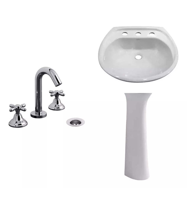 LAVATORIO COMPLETO 3 AGUJEROS FERRUM Y GRIFERIA 0207/B2P FV