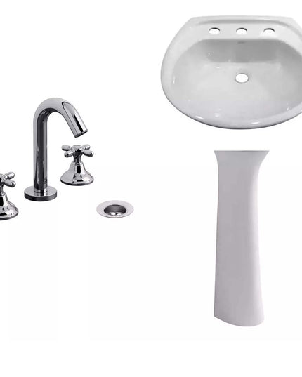 LAVATORIO COMPLETO 3 AGUJEROS FERRUM Y GRIFERIA 0207/B2P FV