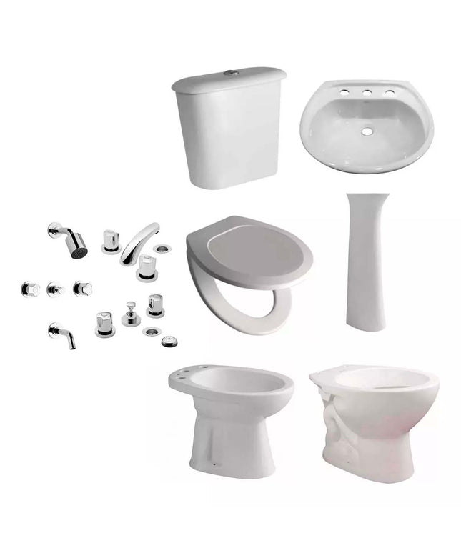 JUEGO DE BAÑO ASIENTO TSW1 ANDINA FERRUM GRIFERIAS PAMPA FV