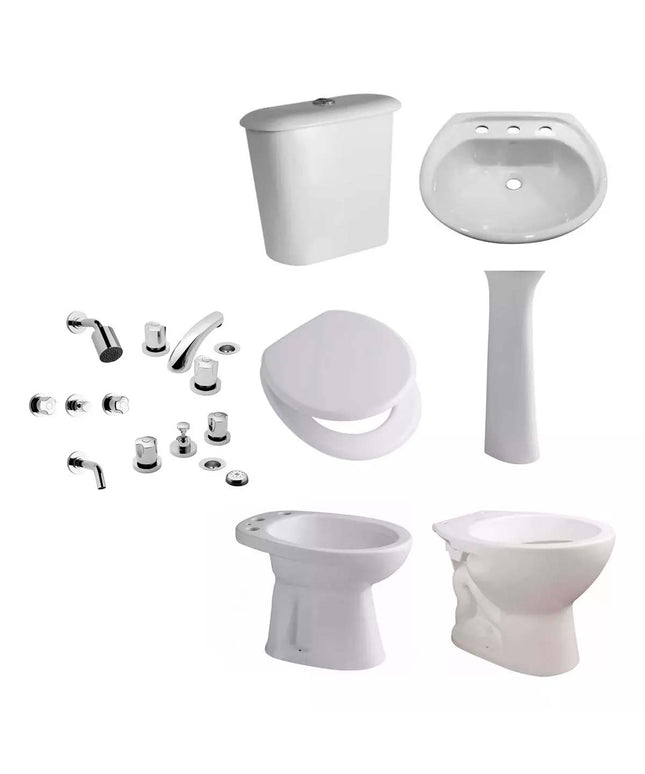 JUEGO DE BAÑO ASIENTO TFXC ANDINA FERRUM GRIFERIAS PAMPA FV