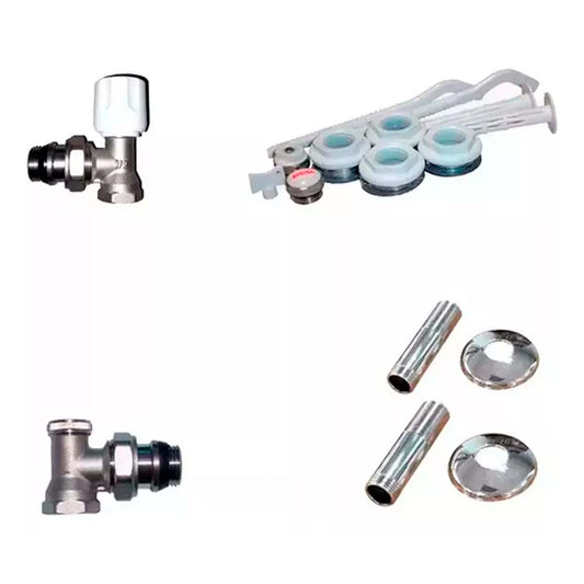 KIT COMPLETO PARA  INSTALACION DE RADIADORES  BLANCO PEISA