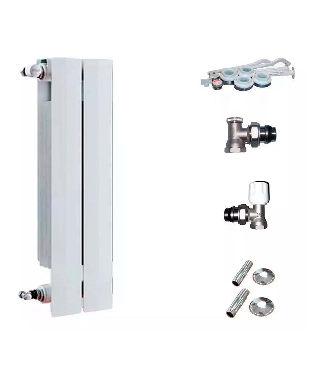 RADIADOR BROEN 500 BL 2 ELEMENTOS KIT DE INSTALACIÓN  PEISA