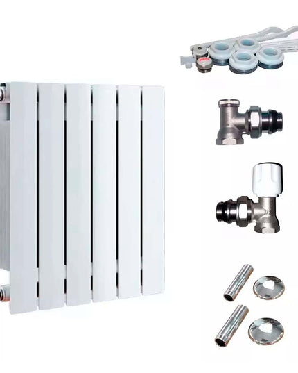 RADIADOR BROEN 350 BL 6 ELEMENTOS  KIT DE INSTALACIÓN  PEIS