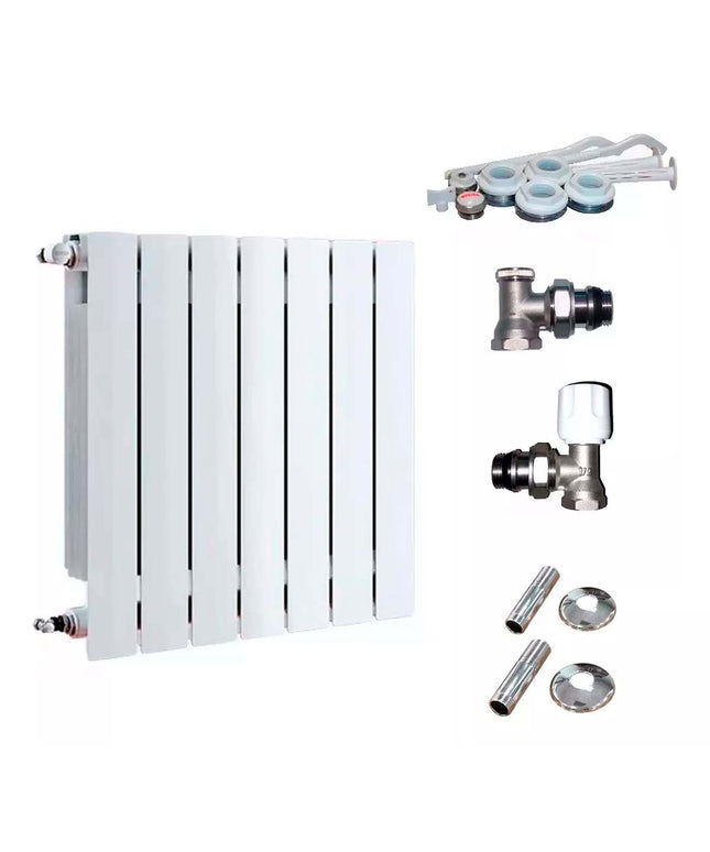 RADIADOR BROEN 350 BL 7 ELEMENTOS  KIT DE INSTALACIÓN  PEIS