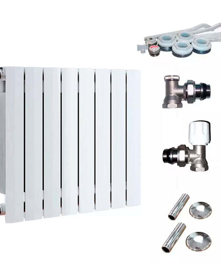 RADIADOR BROEN 350 BL 8 ELEMENTOS KIT DE INSTALACIÓN PEISA