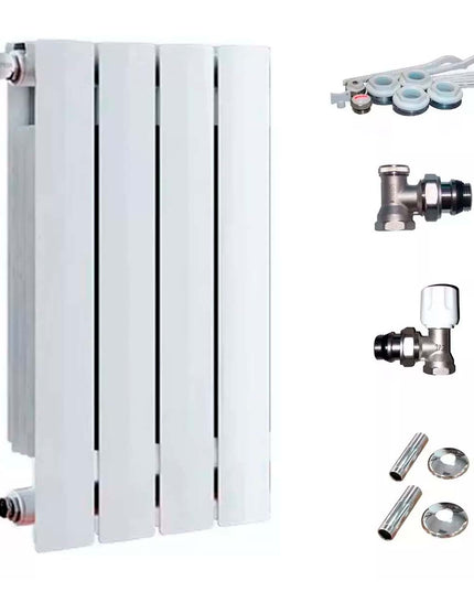 RADIADOR BROEN 500 BL 4 ELEMENTOS KIT DE INSTALACIÓN  PEISA
