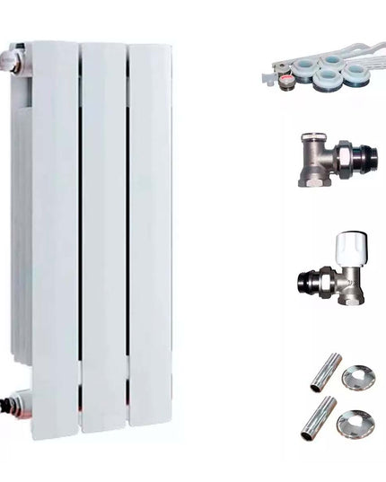 RADIADOR BROEN 600 BL 3 ELEMENTOS KIT DE INSTALACIÓN  PEISA