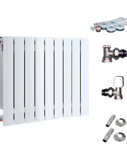 RADIADOR BROEN 600 BL 9 ELEMENTOS KIT DE INSTALACIÓN PEISA
