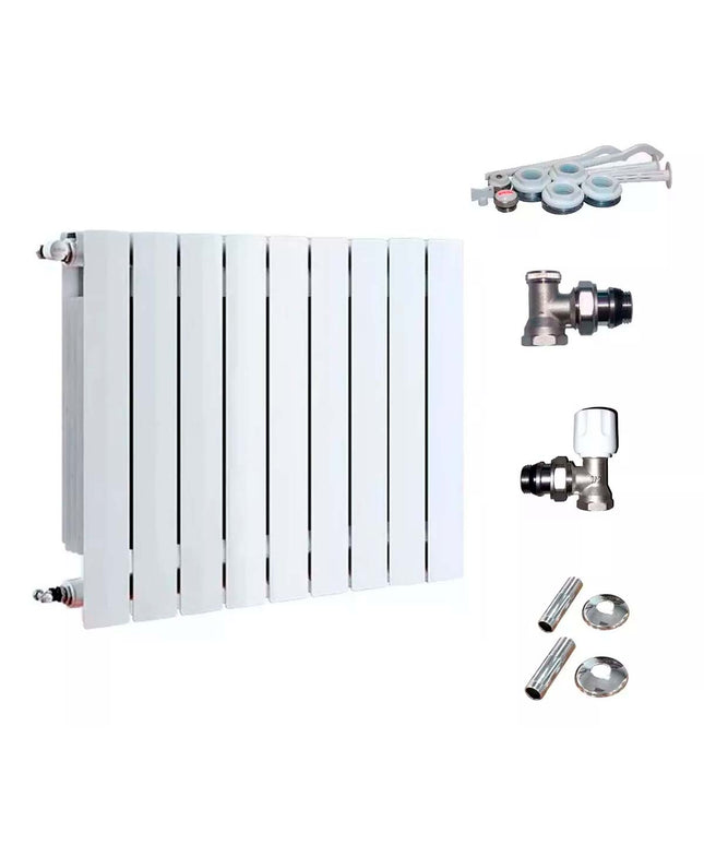 RADIADOR BROEN 600 BL 9 ELEMENTOS KIT DE INSTALACIÓN PEISA