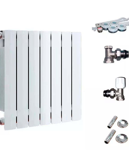 RADIADOR BROEN 600 BL 7 ELEMENTOS KIT DE INSTALACIÓN  PEISA