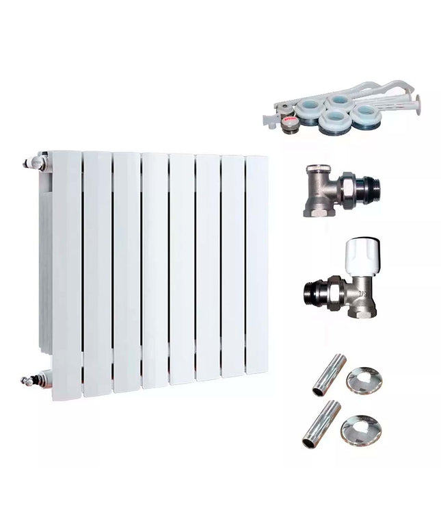 RADIADOR BROEN 600 BL 8 ELEMENTOS KIT DE INSTALACIÓN PEISA