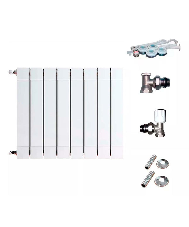 RADIADOR BROEN PLUS 1000  8 ELEMENTOS KIT INSTALACIÓN PEISA