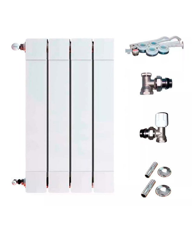 RADIADOR BROEN PLUS 1000 4 ELEMENTOS KIT  INSTALACIÓN PEISA