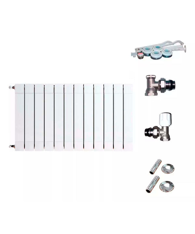 RADIADOR BROEN PLUS 1000 12 ELEMENTOS KIT  INSTALACIÓN PEIS