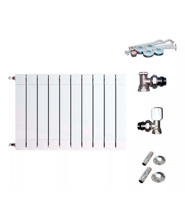 RADIADOR BROEN PLUS 1000  10 ELEMENTOS KIT INSTALACIÓN PEIS