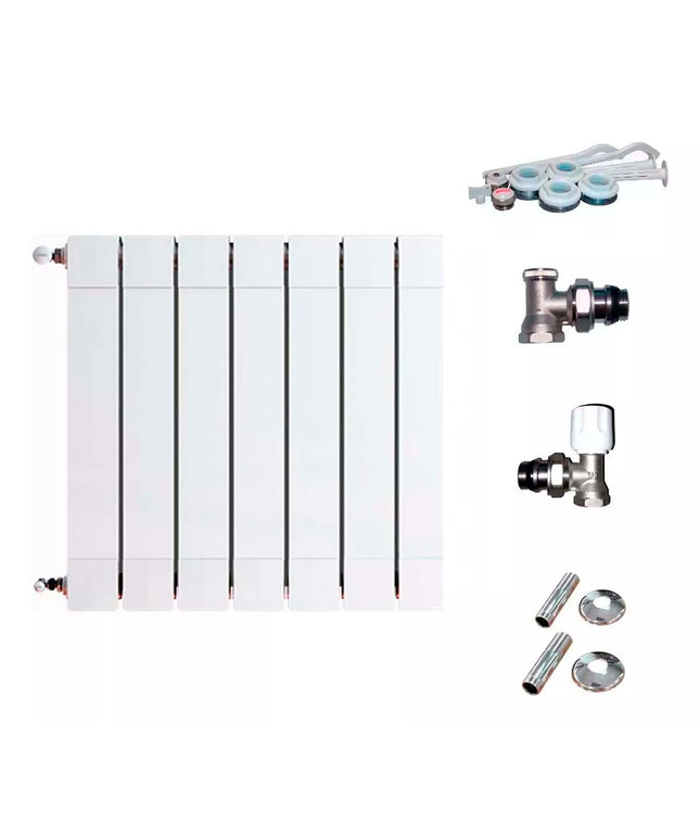 RADIADOR BROEN PLUS 700 7 ELEMENTOS KIT  INSTALACIÓN PEISA