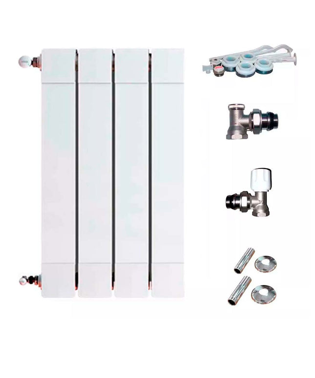 RADIADOR BROEN PLUS 700 4 ELEMENTOS KIT  INSTALACIÓN PEISA