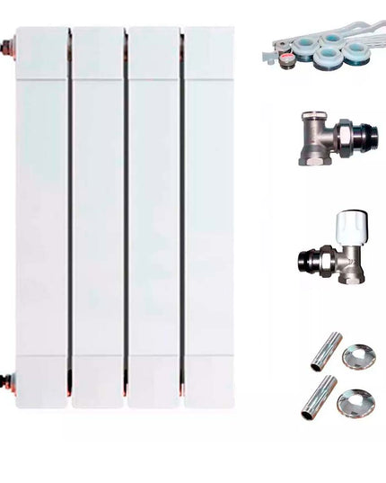 RADIADOR BROEN PLUS 700 4 ELEMENTOS KIT  INSTALACIÓN PEISA