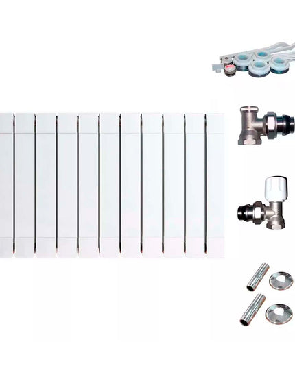 RADIADOR BROEN PLUS 700 11 ELEMENTOS KIT  INSTALACIÓN PEISA