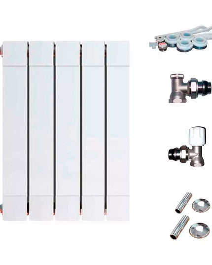 RADIADOR BROEN PLUS 700 5 ELEMENTOS KIT  INSTALACIÓN PEISA