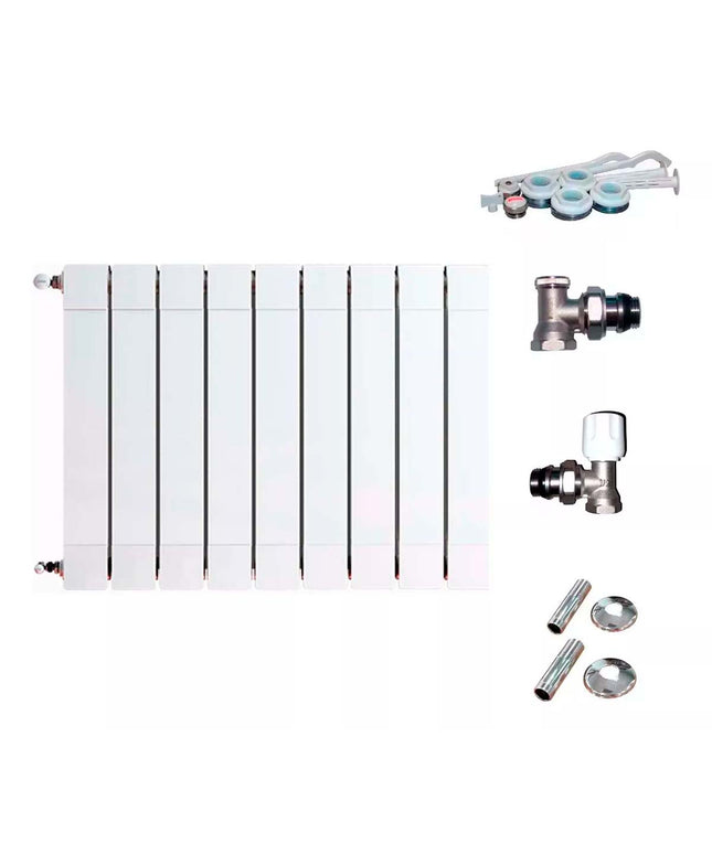 RADIADOR BROEN PLUS 700 9 ELEMENTOS KIT  INSTALACIÓN PEISA