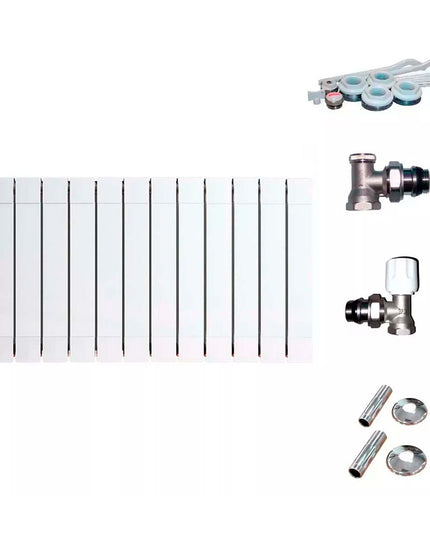 RADIADOR BROEN PLUS 900 12 ELEMENTOS KIT  INSTALACIÓN PEISA