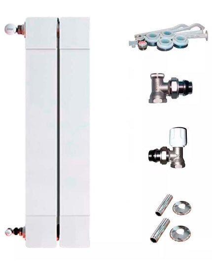 RADIADOR BROEN PLUS 900 2 ELEMENTOS KIT  INSTALACIÓN PEISA