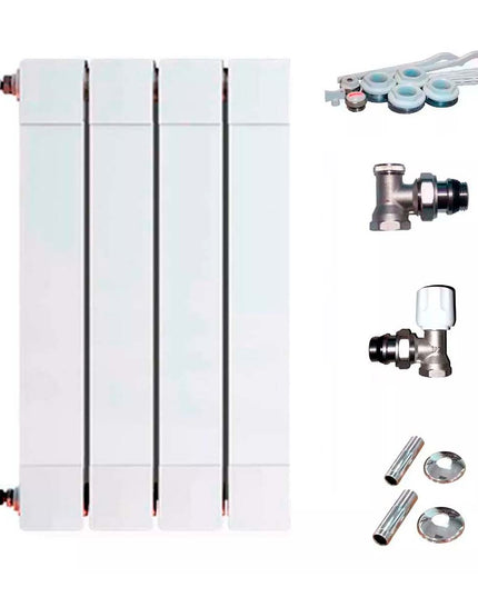 RADIADOR BROEN PLUS 900 4 ELEMENTOS KIT  INSTALACIÓN PEISA