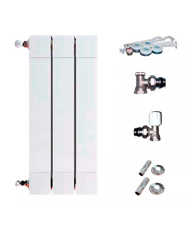 RADIADOR BROEN PLUS 900 3 ELEMENTOS KIT  INSTALACIÓN PEISA