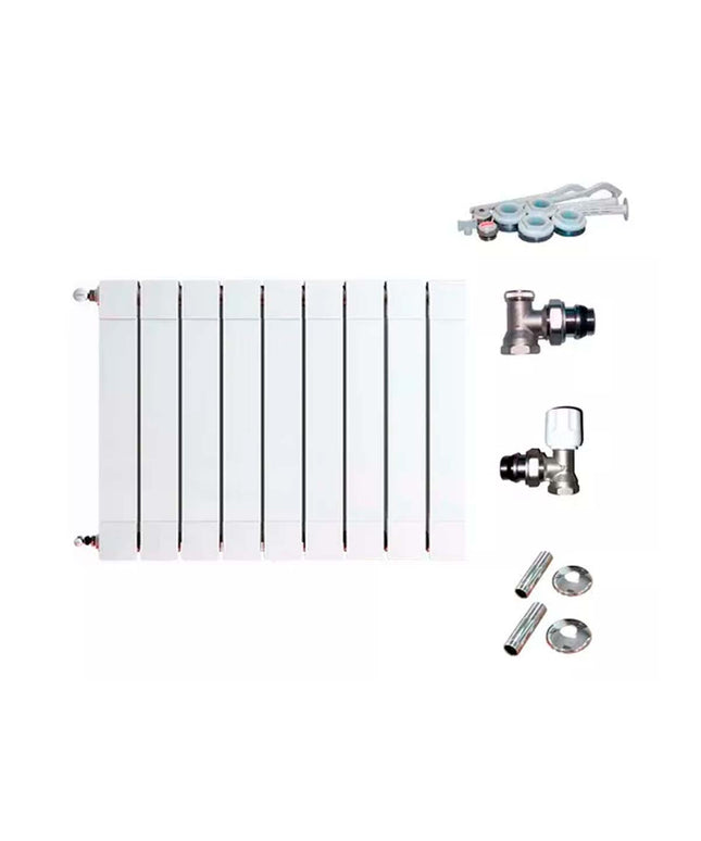 RADIADOR BROEN PLUS 900 9 ELEMENTOS KIT  INSTALACIÓN PEISA