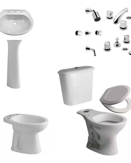 JUEGO DE BAÑO COMPLETO ANDINA TSW1 FERRUM GRIFERIA PAMPA FV