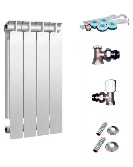 RADIADOR TROPICAL 500 DE 4 ELEMENTOS KIT INSTALACIÓN PEISA