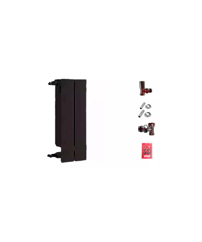 RADIADOR BROEN 350 NEGRO 2 ELEMENTOS KIT INSTALACIÓN PEISA