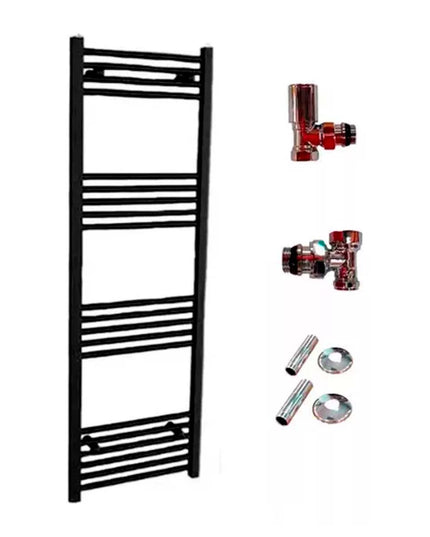 TOALLERO DOMINO 150 NEGRO MAS KIT DE INSTALACION PEISA