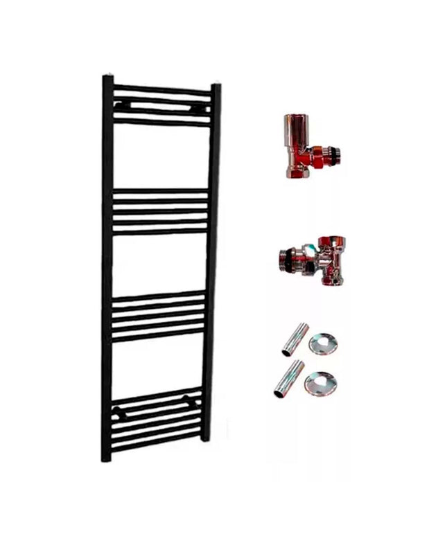 TOALLERO DOMINO 150 NEGRO MAS KIT DE INSTALACION PEISA