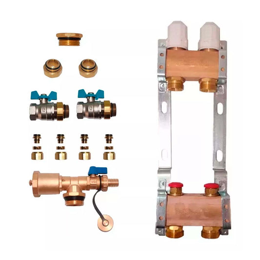 COLECTOR 2 VIAS TERMOSTATICO MAS ACCESORIOS PARA INSTALACION OFITT PEISA