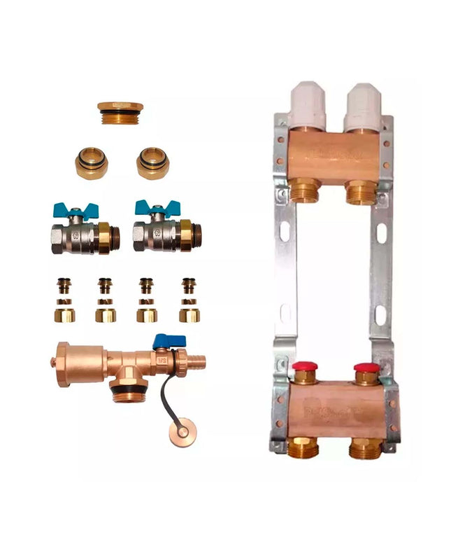 COLECTOR 2 VIAS TERMOSTATICO MAS ACCESORIOS PARA INSTALACION OFITT PEISA