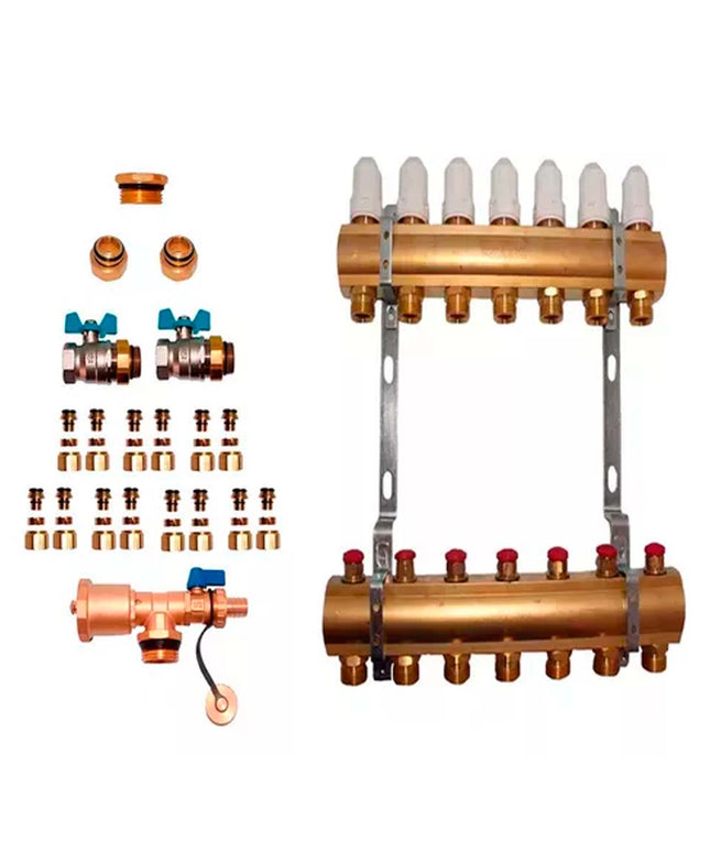 COLECTOR 7 VIAS TERMOSTATICO MAS ACCESORIOS PARA INSTALACION OFITT PEISA