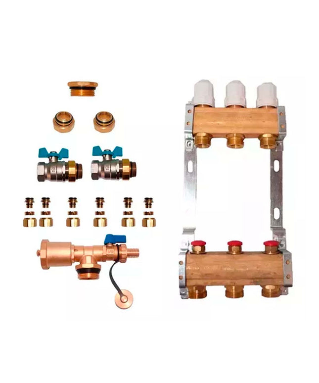 COLECTOR 3 VIAS TERMOSTATICO MAS ACCESORIOS PARA INSTALACION OFITT PEISA