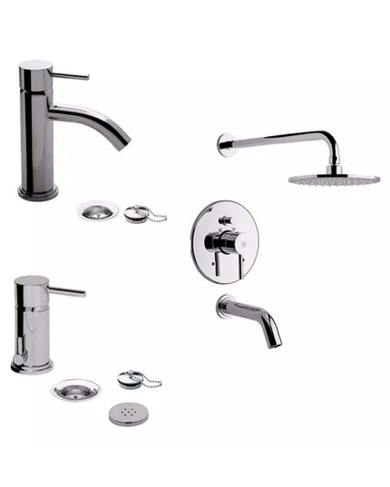 SET GRIFERÍA DE BAÑO 3 PIEZAS TEMPLE FV CON LAVATORIO MESAD