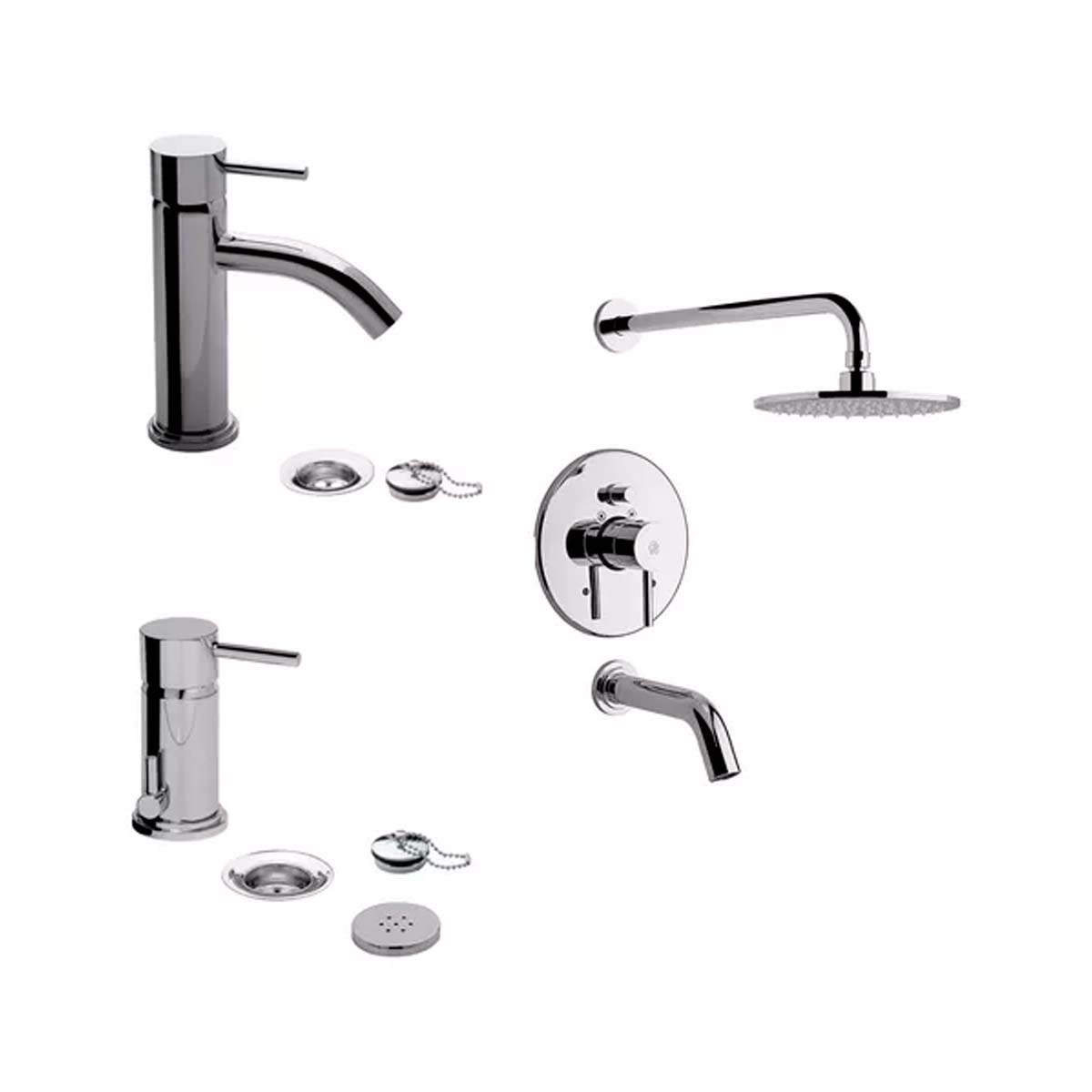 SET GRIFERÍA DE BAÑO 3 PIEZAS TEMPLE FV CON LAVATORIO MESAD