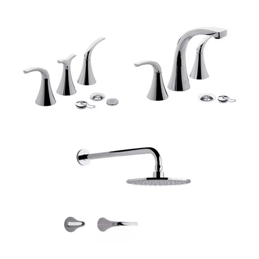 SET DE BAÑO GRIFERIA ALESIA LEVER FV 3 PIEZAS