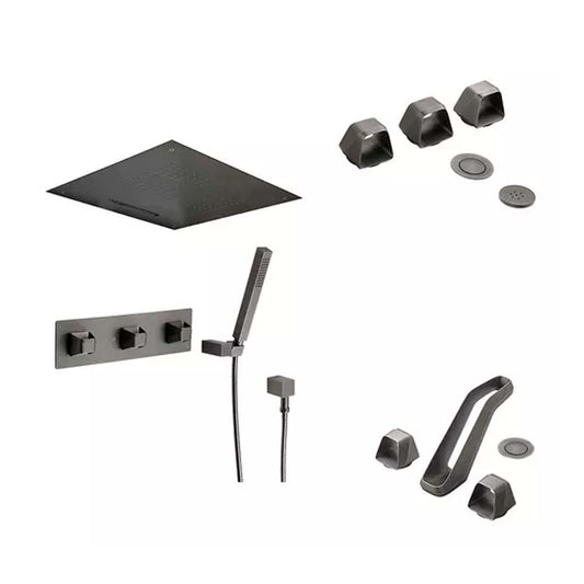 SET GRIFERÍA DE BAÑO 3 PIEZAS FV KING 3D SATIN GREYSTONE