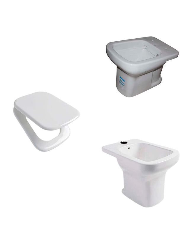 COMBO INODORO CORTO ICCQ FERRUM LIMAY BIDE Y ASIENTO
