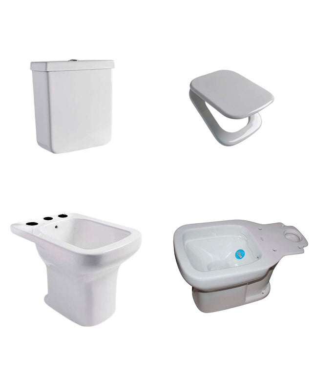 COMBO INODORO LARGO LIMAY FERRUM DEPOSITO BIDE 3 AGUJ. TAPA