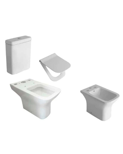 JUEGO DE BAÑO INODORO LARGO DEPOSITO BIDE FERRUM TEMPLE