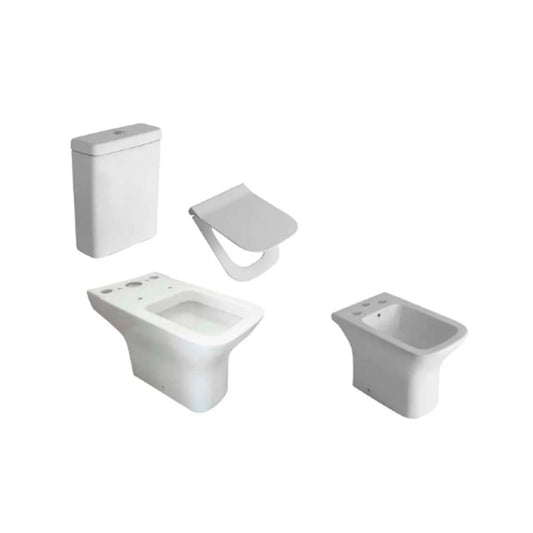 JUEGO DE BAÑO INODORO LARGO DEPOSITO BIDE FERRUM TEMPLE