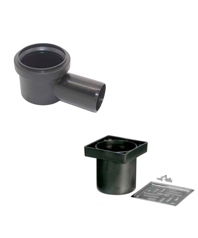 KIT DUCHA DURATOP 40 HORIZIONTAL RECEPTACULO Y REJILLA ECO