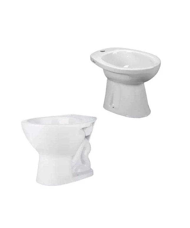 COMBO FERRUM ANDINA INODORO CORTO + BIDET 1 AGUJERO